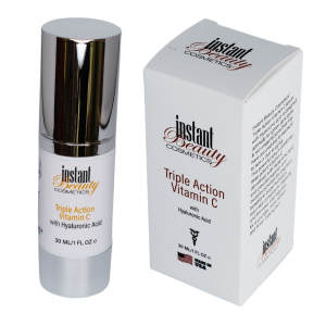Triple Action Vitamin C Serum with Hyaluronic Acid – Brightens, Hydrates, and Protects