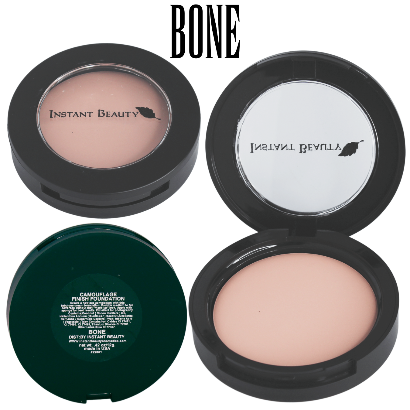 Waterproof Organic Camouflage Finish Foundation (Powder-Cream) with Elastin - Image 2