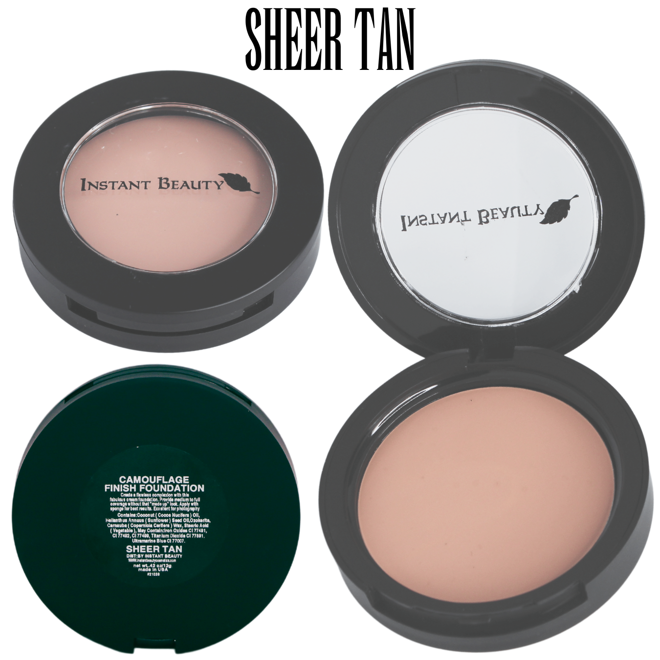 Waterproof Organic Camouflage Finish Foundation (Powder-Cream) with Elastin - Image 4